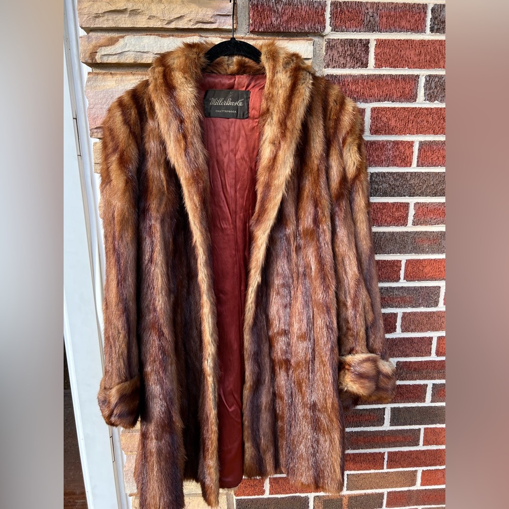 vintage Miller Bros. Co. brown mink fur Coat
